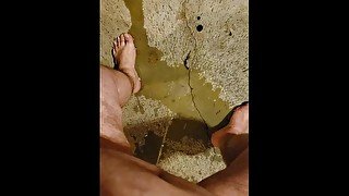 Another short cement floor pee - ftm