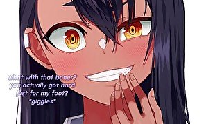 Nagatoro finds out about your foot fetish(femdom, feet, edging, joi, breathplay)