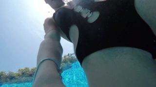 in the new year sexy lovenia lux masturbating underwater in the pool