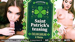 Evelina Darling Nikolas in Saint Patrick's teasing - VirtualRealPorn