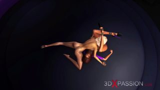 3d hot dickgirl fucks a horny sweet teen on the model podium