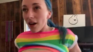 Kawaii Creampie Slut - Rainbow Alt Girl - Rides Cock