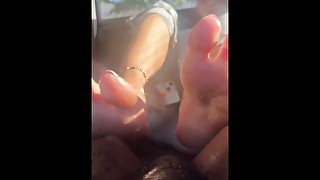 STINKYEST FEET CUM ON SOLES POV AFTER GYM