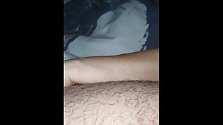 Step son show his hard cock to step mom in bed and fuck