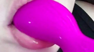 YoungEnglishBBW Sucking My Dildo Rubbing Clit