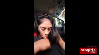 Indian Girl Blowjob in Car