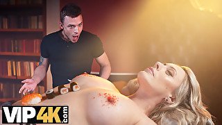 SHAME4K. Nyotaimori Means Fuck Me Harder for Sushi Odalisque