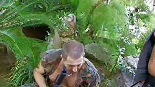 Exotic Guerilla Babe Getting Pounded In The Jungle