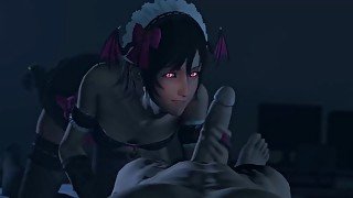 SFM Iris Amicitia Succubus Handjob