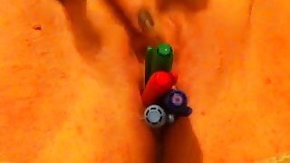 Close up solo clip with me stuffing my pussy with markers