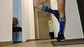 My skinny legs with socks and shoes