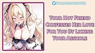 Your Hot Friend Lick Your Asshole To Confess Her Love For You  Extreme Rimjob