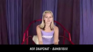 Teen makes her pussy juice her snapchat bambi18xx