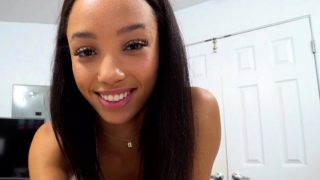 Petite ebony stepsis sucking hard cock