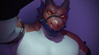 POV: Doing a blowjob to a big hot dragon