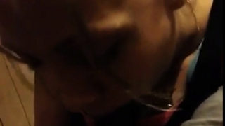 on the phone with her boyfriend while sucking BBC