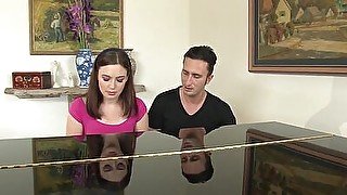 New stepdad fucked horny stepdaughter Jodi Taylor but his wet wife joined