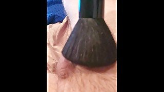 Brushing My Cock and Balls With A Brush