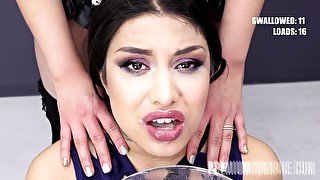 Swallowing 45 Mouthful Cumshots With Roxy Lips