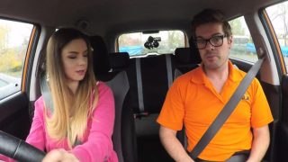 Big ass and natural tits student bangs in car