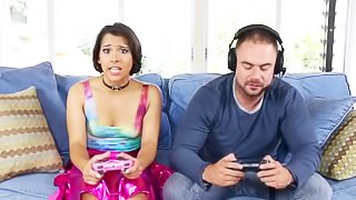 Lovely gamer is getting penetrated