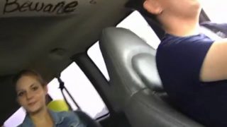 Passionate gay sex in the backseat of a van