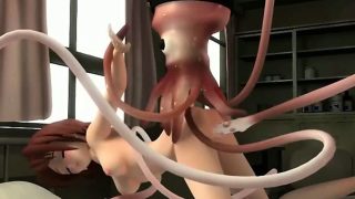 3D anime minx fucking long tentacles