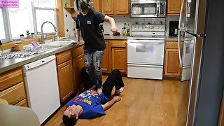 TSM - Kip tramples and practices jumping on me