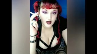 CBD Smoking Fetish Redhead Big Natural Breasts Bubblegum Goth Girl