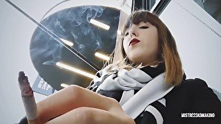 POV IGNORING OUTDOOR HUMAN ASHTRAY FOR MISTRESS