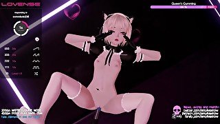 Kawaii Neko Maid Fuck Machine Hentai Vtuber Emy from EmyLiveShow