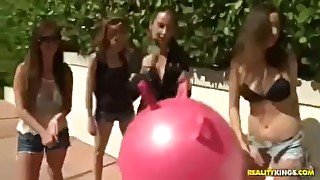 CUM bounce on a BoneBall