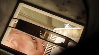 Masturbating with showerhead again - Danish voyeur