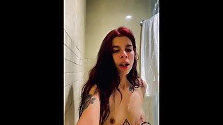 Cum take a shower with me in my hotel! Shh! I have company over!!! (MAJOR ORGASM!)