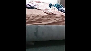 Step Mom with Big Tits Suddenly Feels Horny while Cleaning the Windows get fucked by step son 