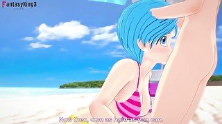 Milf Bulma sex on the beach  Dragon ball Z  Bikini hentai