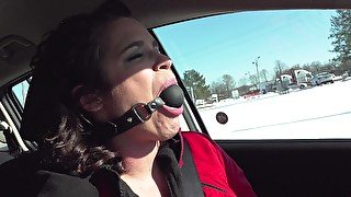 Ball Gagged Driving Challenge - Sammi Starfish