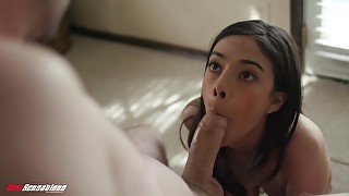 Seductive teen tries the dick in pretty deep modes