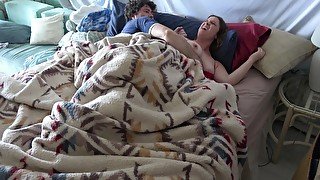 Stepson wakes up with stepmom in the bed and fucks the wrong hole