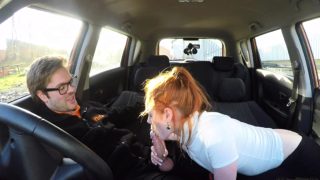 Fake Driving School Cute redhead Ella Hughes