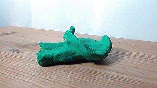 Plasticine Man Plays With His Clay Cock - Stop Motion Porn