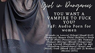 F4F  ASMR Audio Porn for women  You want a vampire girlfriend?  Fucking you in the vamp club