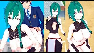 【エロゲーコイカツ！】VTuber 緑仙(リューシェン)3DCG巨乳アニメ動画(バーチャルYoutuber)[Hentai Game Koikatsu! Ryushen (Anime 3DCG