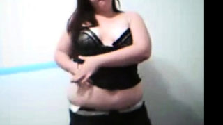 BBW girl dancing and striptease on webcam