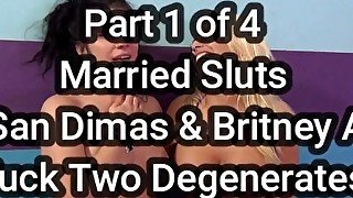 Married CHEATING BIG BOOTY MILF Britney Amber &amp; Andy San Dimas FOURSOME - Part 1