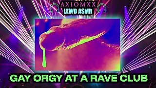 (LEWD ASMR AMBIENCE) Gay Rough Fucking at a Rave Club - Moaning/Orgasms/Cumming/JOI with Techno