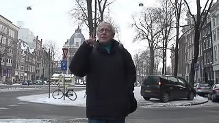 Retired guy visits Amsterdam and bangs a hot whore