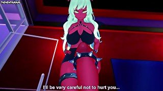 Scanty Daemon Panty and Stocking With Garterbelt Feet Hentai POV