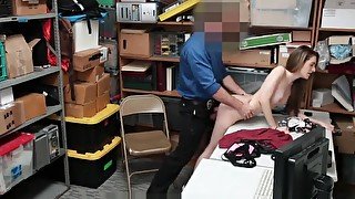 Officer Fucked By Thief Pregnant teen 18+ in Office