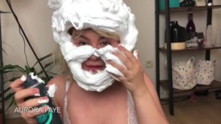 Getting messy with shaving cream